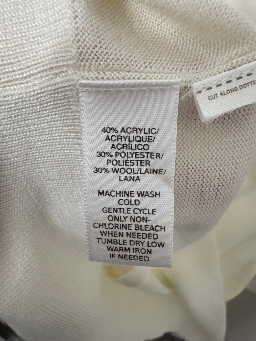 NWOT LOFT Cream Button-Front Lightweight Cardigan - Picture 6 of 6